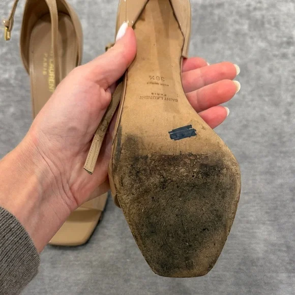 Saint Laurent Tan Women's Heels size 38.5 (8.5). - Picture 6 of 9